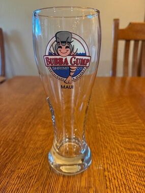 Bubba Gump Maui Clear Logo Beer Glass